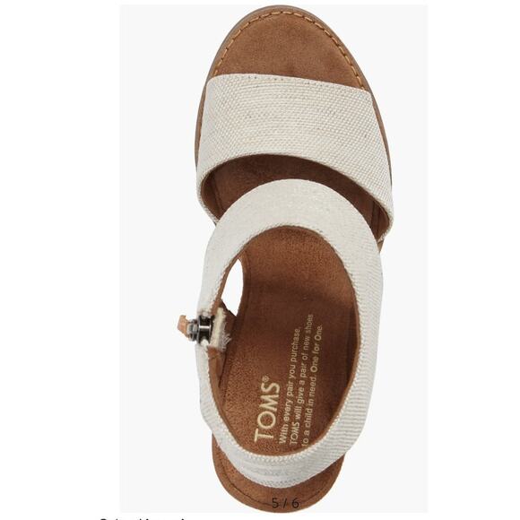 Toms Majorca Cutout Side Zipper Sandal Natural 8 - Picture 6 of 16